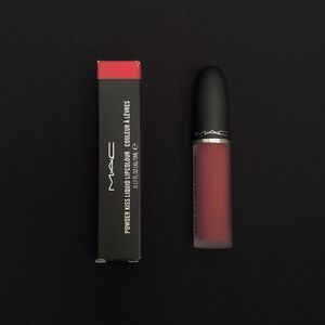 MAC Powder Kiss Creamy Liquid Lip Color – Pink Roses – Full Size 5 mL